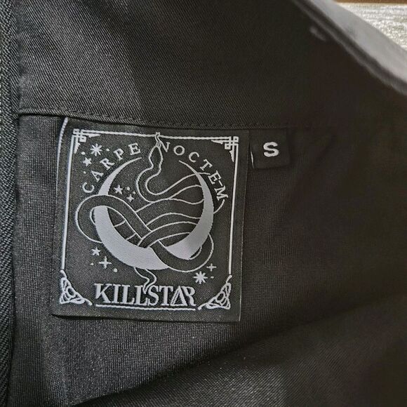 Killstar Crucifire Skirt Small Womens Black Fishnet Mini Gothcore Skater Punk - Picture 7 of 13